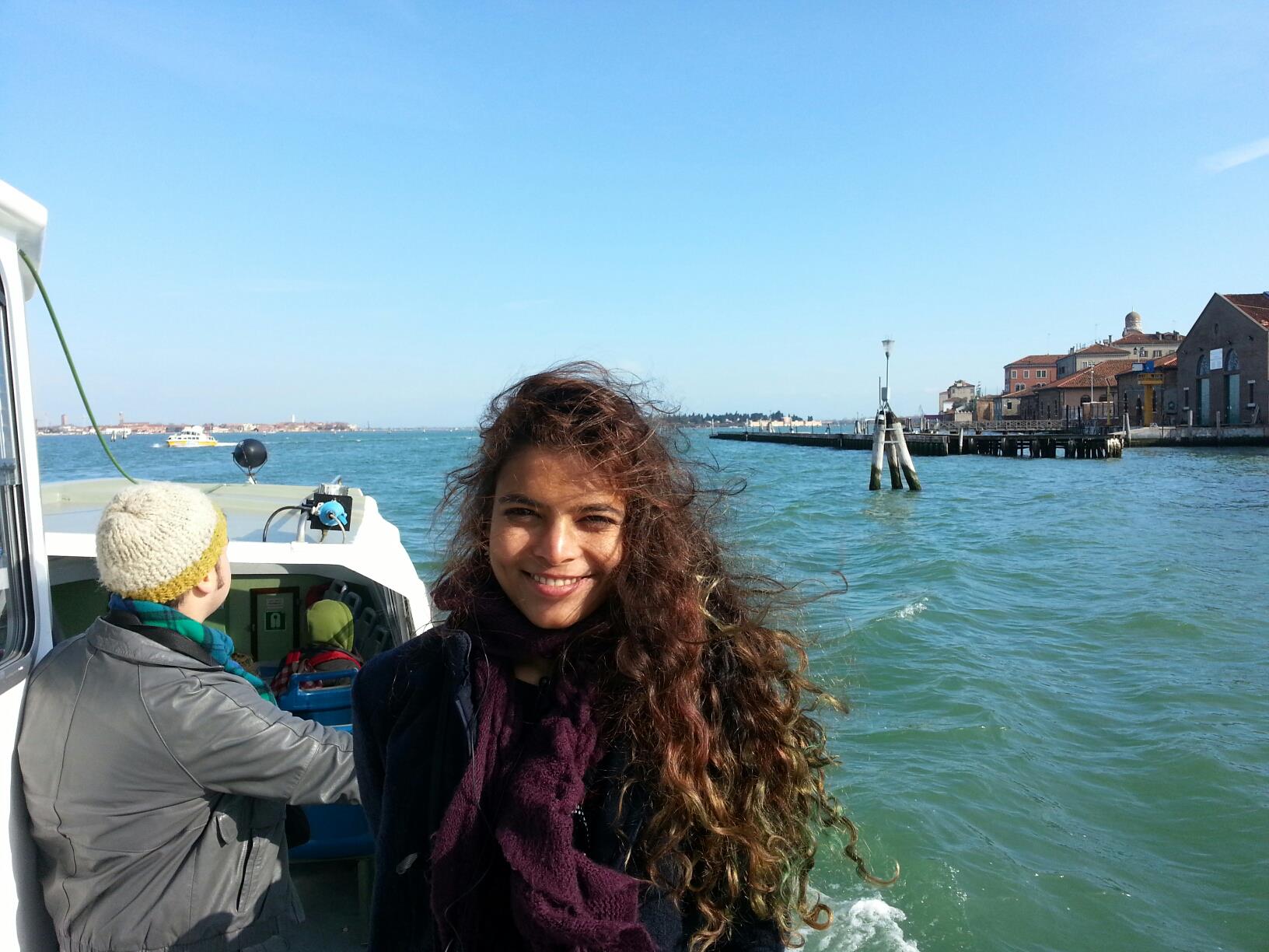 On a boat in Venice